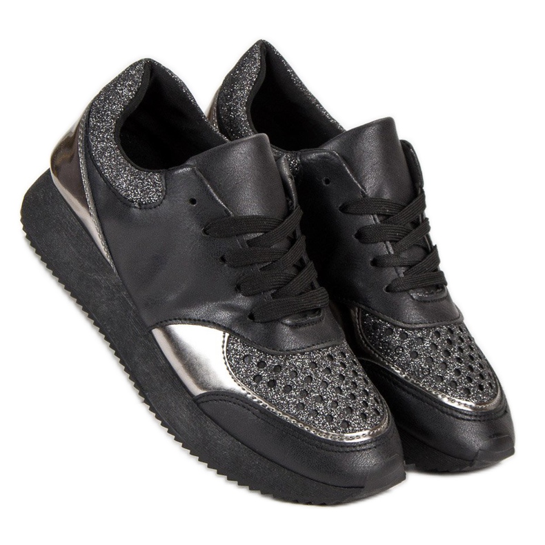 Moderigtige sneakers sort 2
