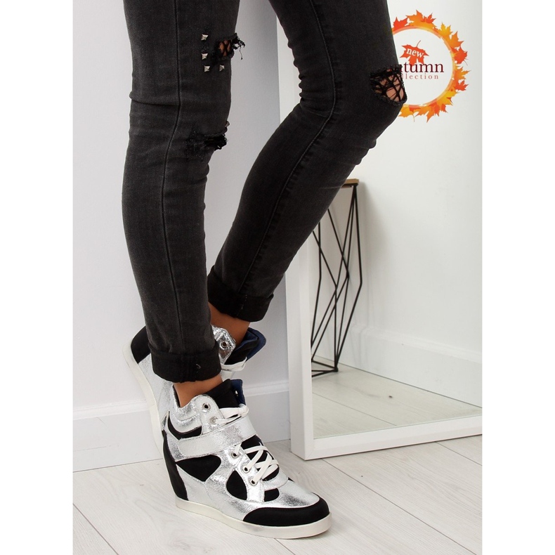 Sort isolerede sneakers 2355 SORT / HVID grå 1