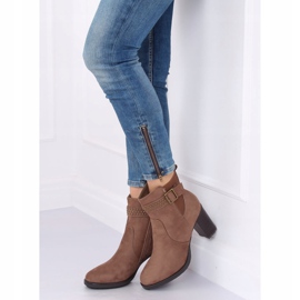 Brune højhælede støvler 6139 Khaki kaki 2