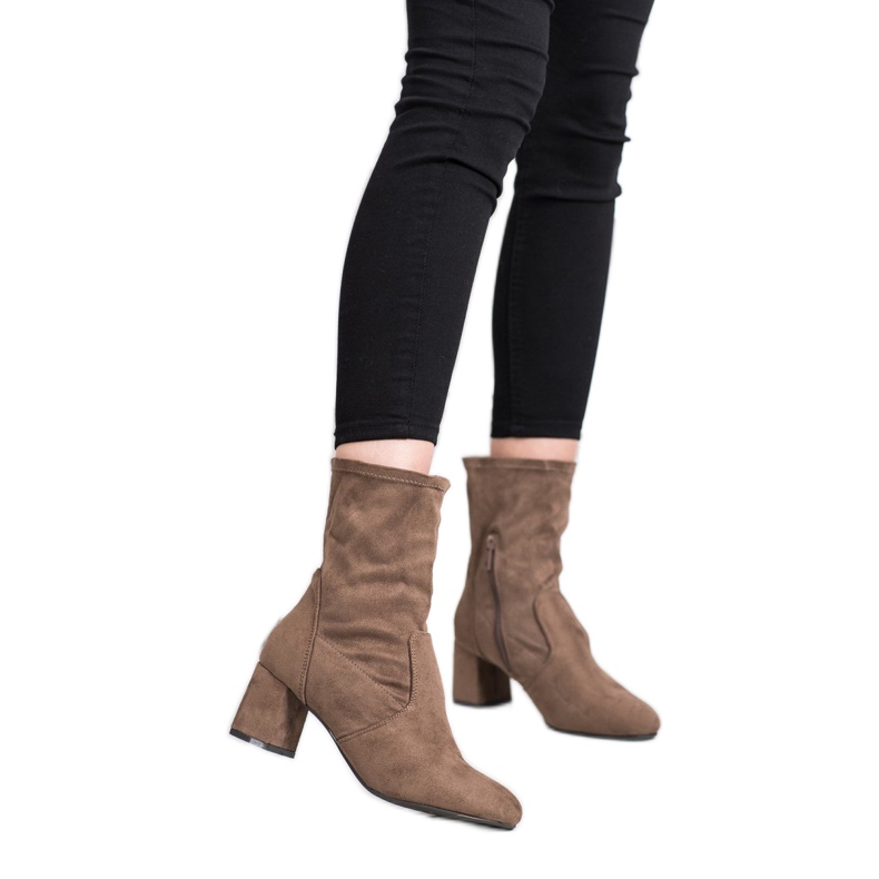 Kylie Slip-on ruskind støvletter beige 1