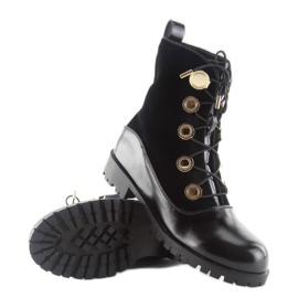 Velourarbejdere med knapper sort R113p Sort 2