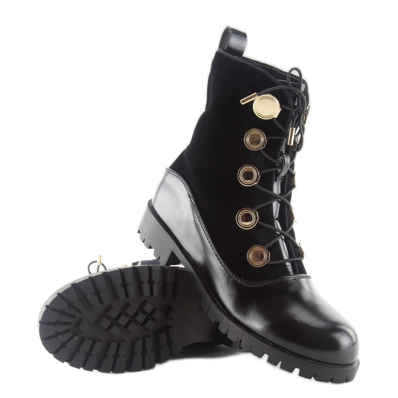 Velourarbejdere med knapper sort R113p Sort 2