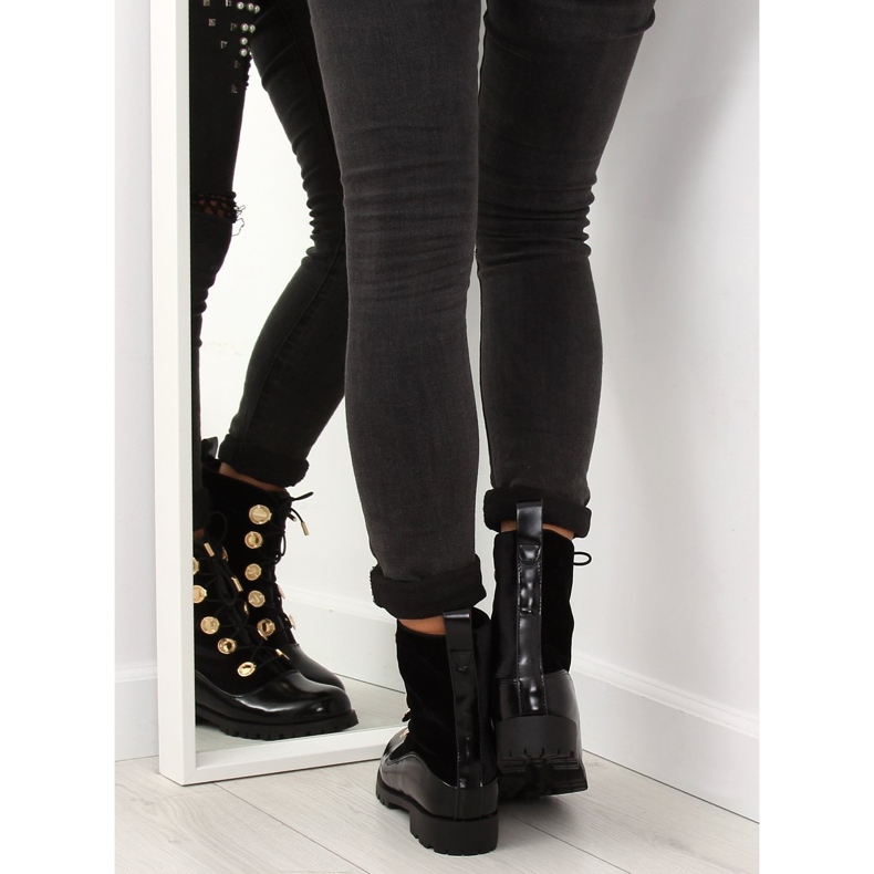 Velourarbejdere med knapper sort R113p Sort 1