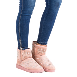 Trendy lyserøde snestøvler 1
