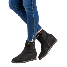 Seastar Suede Wedge Støvler sort 1