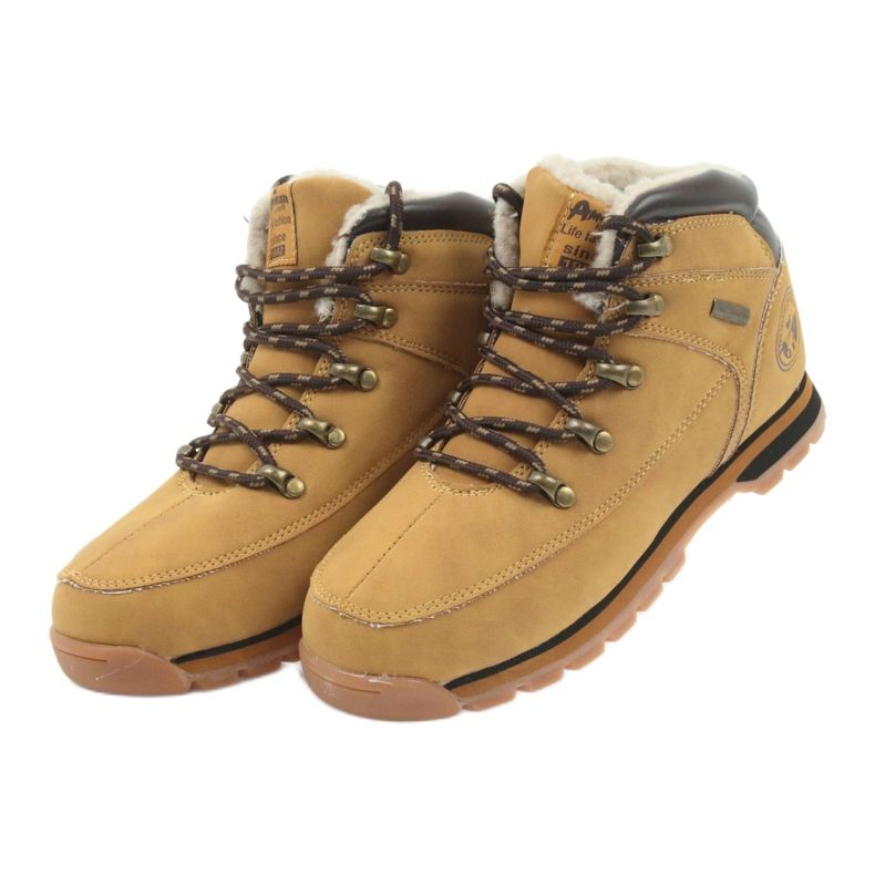 American Club Amerikanske høje støvler vinterstøvler 152619 kamel beige 3