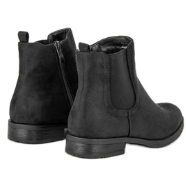 Suede Chelsea støvler sort 1
