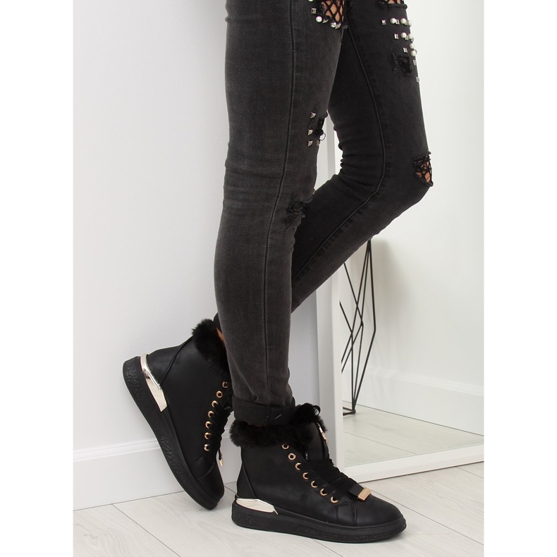 Sort isolerede sneakers F506 sort 2