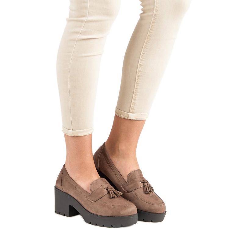 Ch. Creation Stilfulde mocassin sko brun 2