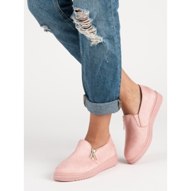 Pink Suede Slipons lyserød 2