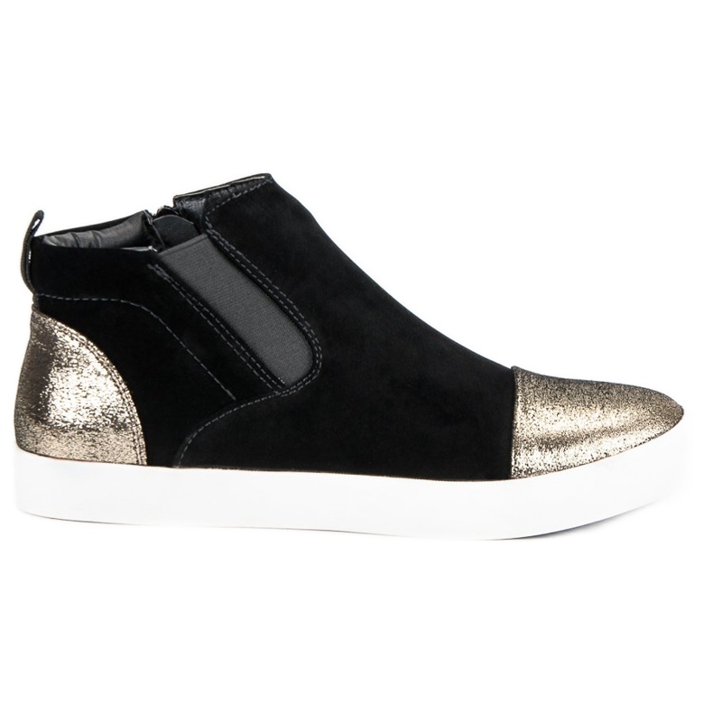 J. Star Elegante kvinders sneakers sort gul 1