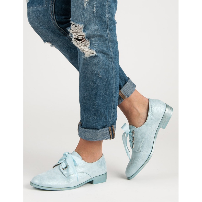 Juliet Bundet brogues blå grå 2
