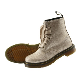 Dr. Martens 1460 PASCAL GLITTER PALE GOLD gylden 4