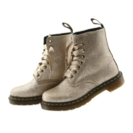 Dr. Martens 1460 PASCAL GLITTER PALE GOLD gylden 3