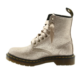 Dr. Martens 1460 PASCAL GLITTER PALE GOLD gylden 2