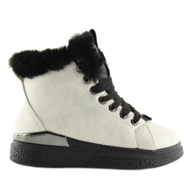 Sort isolerede sneakers F506 hvide 1