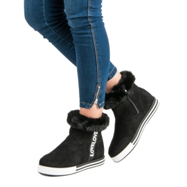 Ideal Shoes Isolerede høje sneakers sort 2