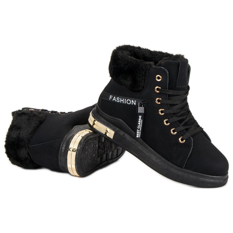 Isolerede høje sneakers sort 1
