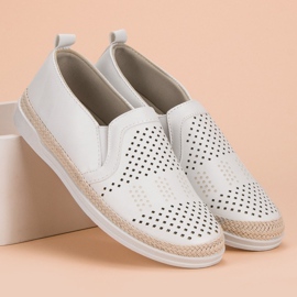 Openwork Slip On Sneakers hvid 1