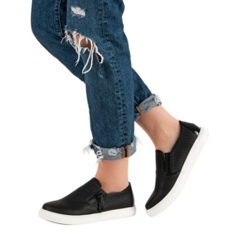 Sort Slip On Sneakers 1