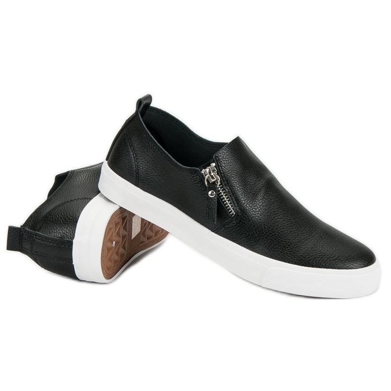 Sneakers med lynlås sort 1