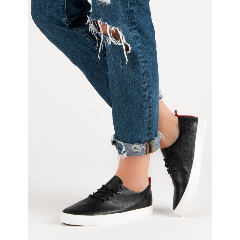 Bindede sneakers sort 1