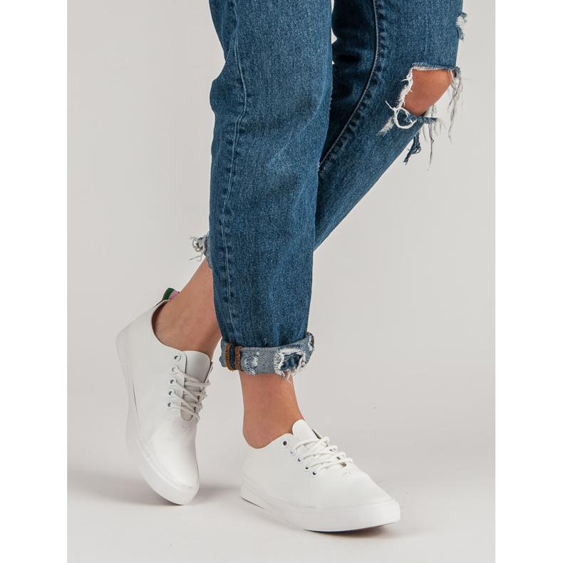 Bindede sneakers hvid 2