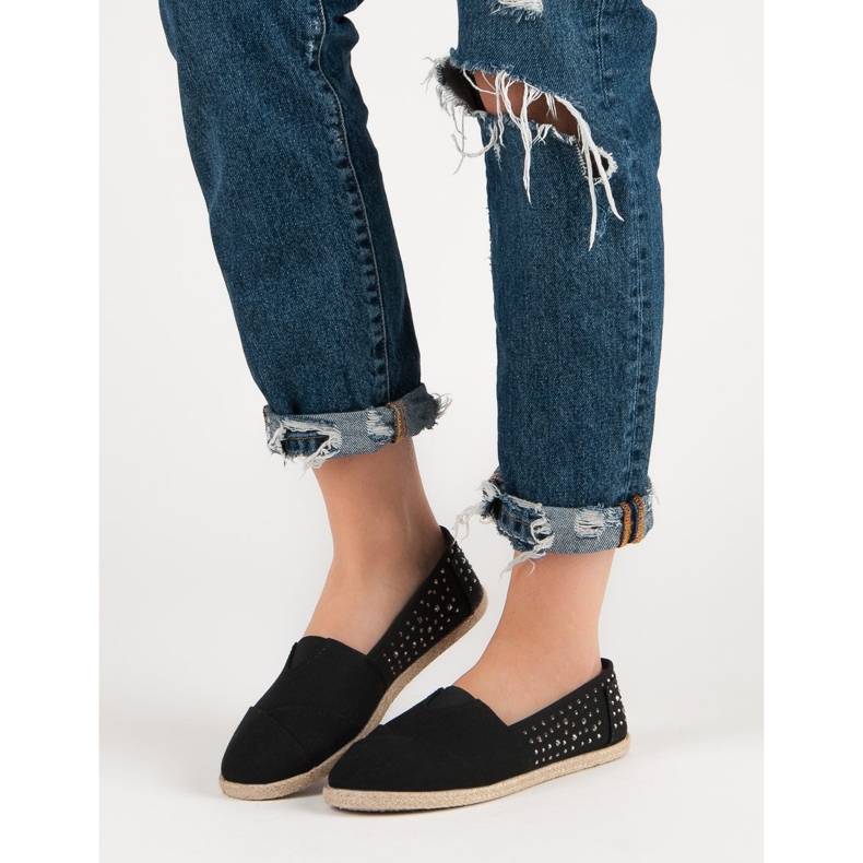 Espadrilles med jetfly sort 1