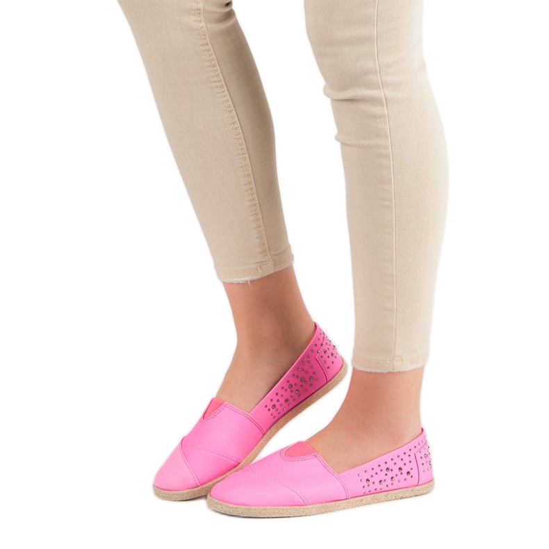 Espadrilles med jetfly lyserød 1