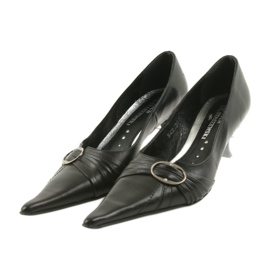 Læder pumps sort 2