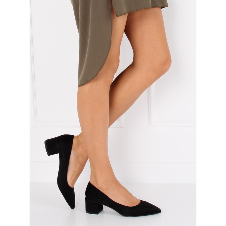 Pumps med brede hæle sort 5186 Sort 2