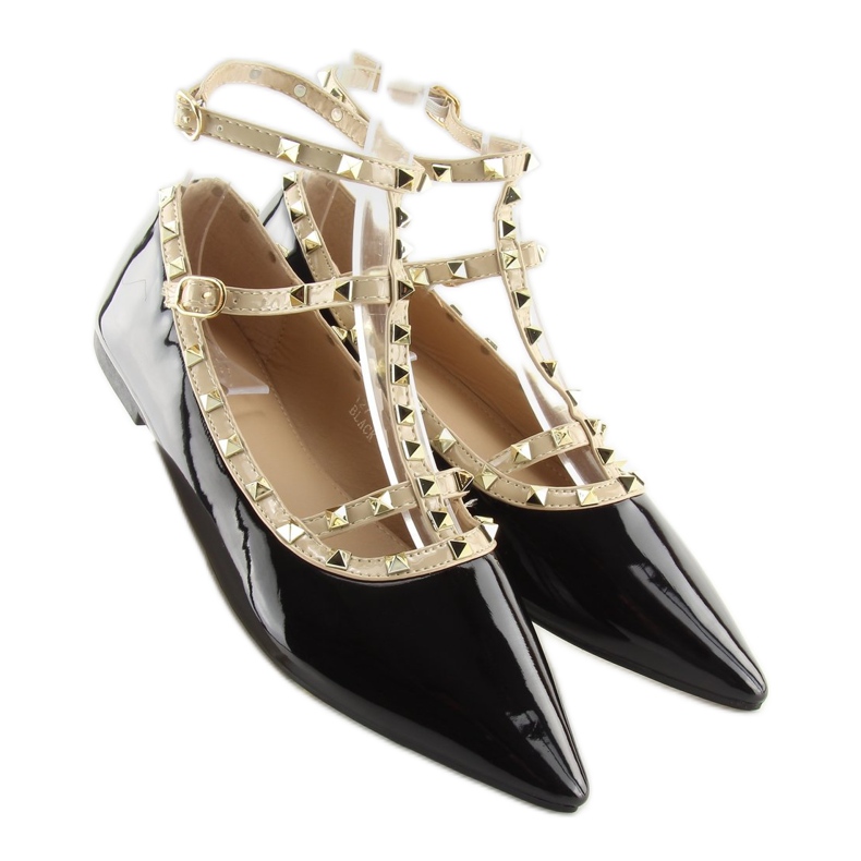 Sorte ballerinaer med studs 127-12 Sort 1
