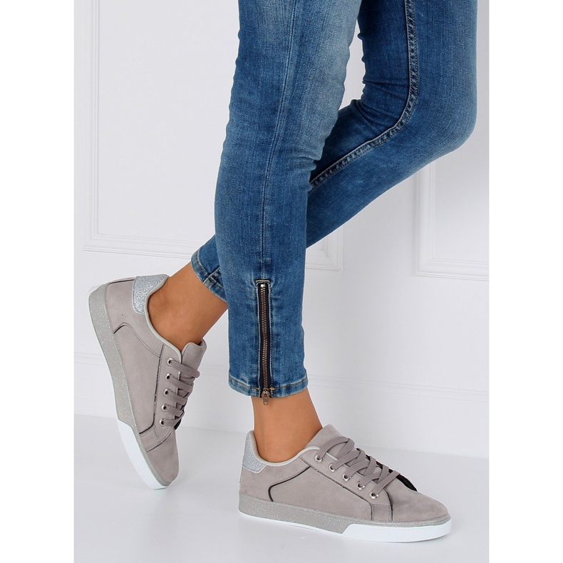 Grå Kvinders grå sneakers K-307 Grå 1