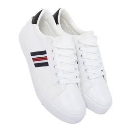 Sort og hvid sneakers til kvinder BL158P Hvid 2