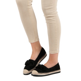 Comer Espadrilles med sløjfe sort 1