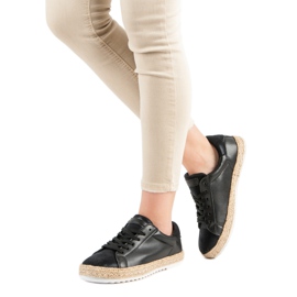 Bundet Espadrilles sort 2