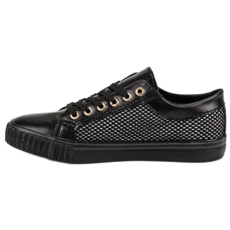 Lav sneakers med mesh sort 2