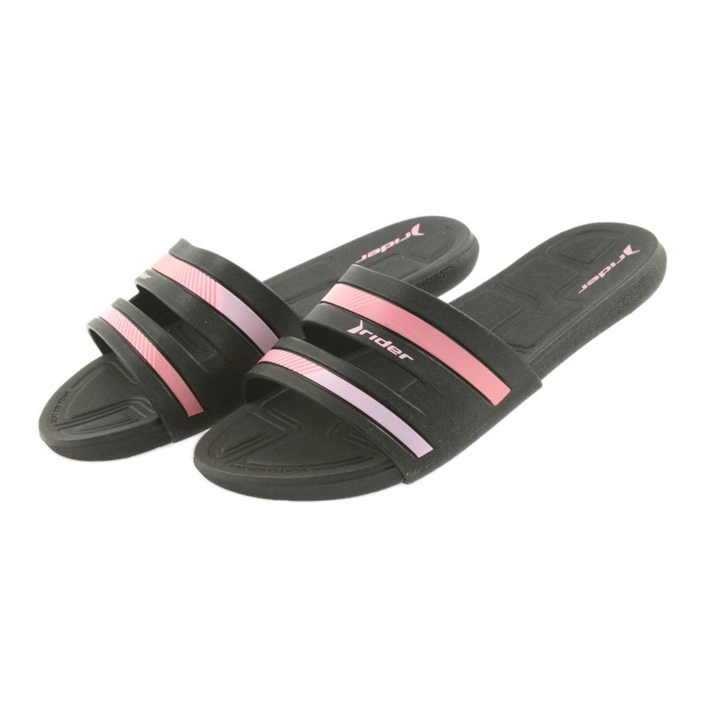 Sort dame pool tøfler Rider 82504 lyserød 4