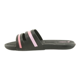 Sort dame pool tøfler Rider 82504 lyserød 2