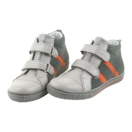 Ren But Rhine sko drenge med velcro 4275 popiel/orange grå 4