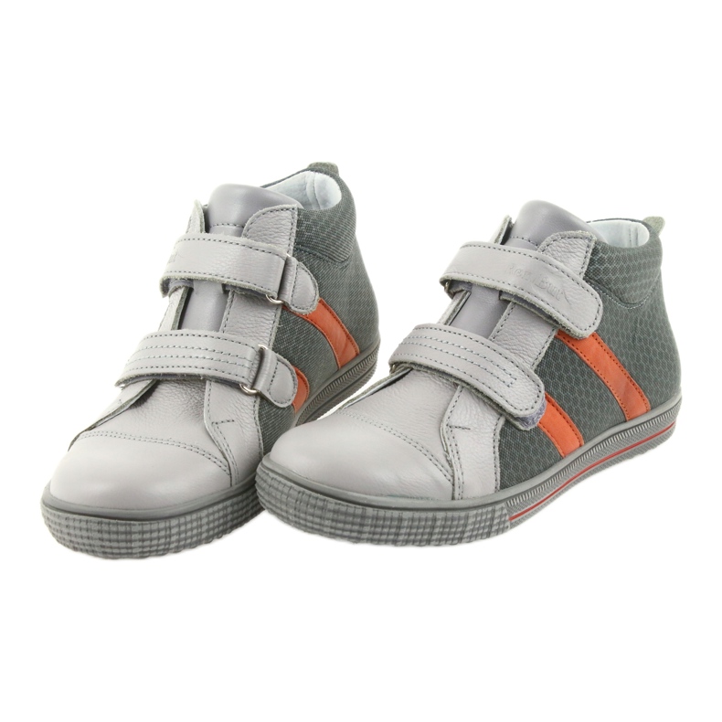 Ren But Rhine sko drenge med velcro 4275 popiel/orange grå 4