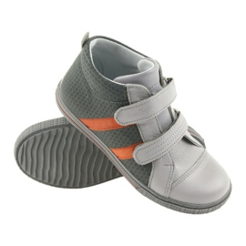 Ren But Rhine sko drenge med velcro 4275 popiel/orange grå 3