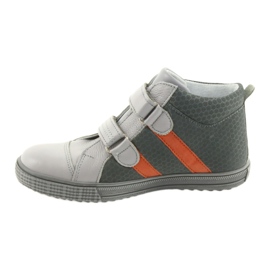 Ren But Rhine sko drenge med velcro 4275 popiel/orange grå 2