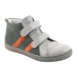 Ren But Rhine sko drenge med velcro 4275 popiel/orange grå 1