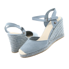 Big Star sandaler espadrilles 274A170 blå brun 4