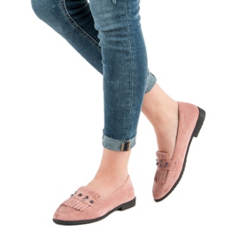 Laura Mode Loafers i ruskind lyserød 1
