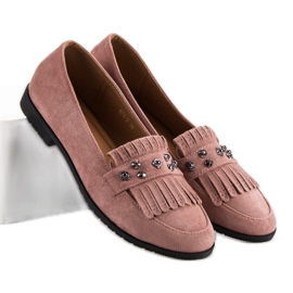Laura Mode Loafers i ruskind lyserød 2