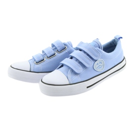 Sneakers American Club blå LH49 velcro hvid 3