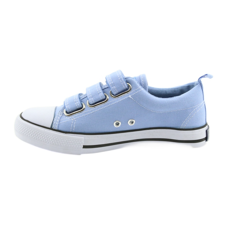 Sneakers American Club blå LH49 velcro hvid 2