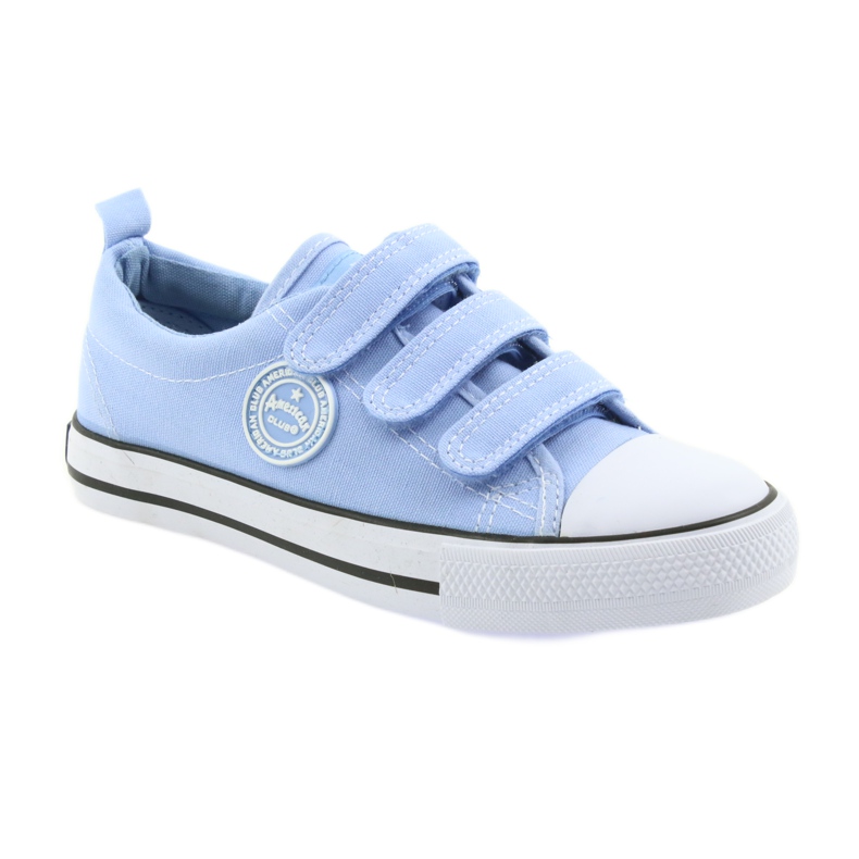 Sneakers American Club blå LH49 velcro hvid 1
